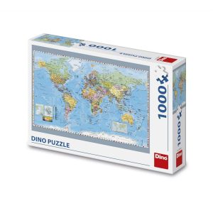 Puzzle 1000 piese, Harta politica a lumii – DINO TOYS