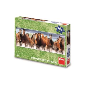 Puzzle 150 piese, panoramic, Cai – DINO TOYS