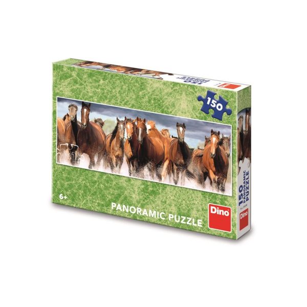 Puzzle 150 piese, panoramic, Cai – DINO TOYS