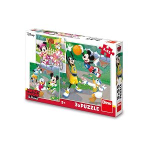 Puzzle 3×55 piese, Mickey si Minnie – DINO TOYS