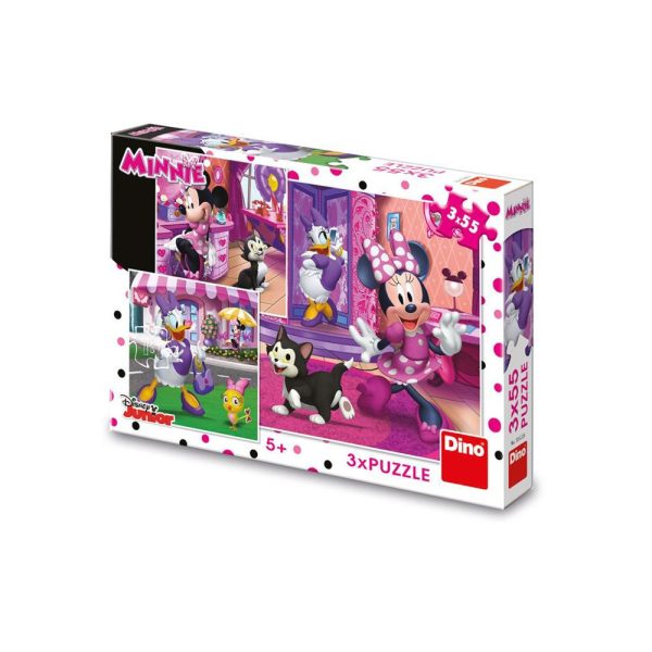 Puzzle 3×55 piese, Minnie – DINO TOYS