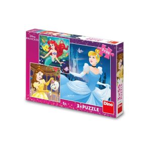 Puzzle 3×55 piese, Printesele Vesele – DINO TOYS