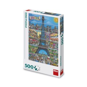 Puzzle 500 piese, Turnul Eiffel – DINO TOYS
