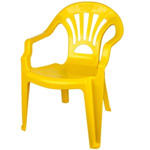 Scaunel din plastic, galben, 40x35x54.5 cm – ROBENTOYS