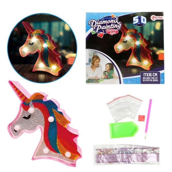Set creatie cu diamante, lampa unicorn – Toi-Toys