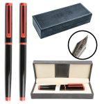 Set pix + stilou negru/rosu, etui negru – NEBO