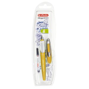 Stilou My.Pen penita L galben mustar/alb – blister
