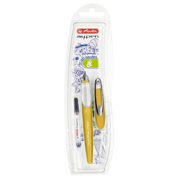 Stilou My.Pen penita L galben mustar/alb – blister
