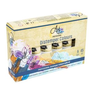 Tempera Art, NEGRU, 45ml, 6buc/set – ARTLINE