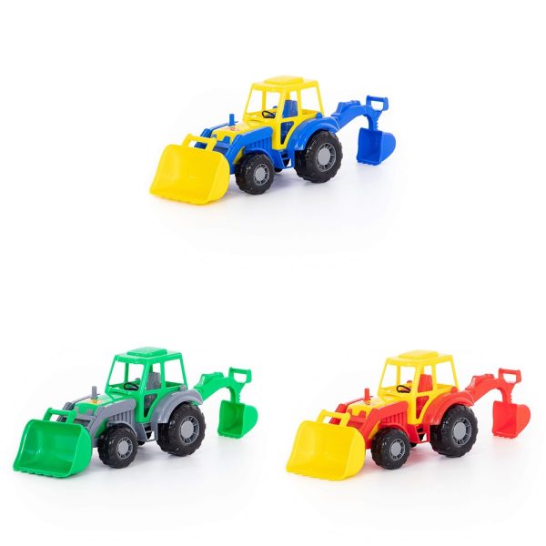 Tractor-excavator – Altay, 37x17x22 cm, Polesie