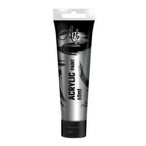 Vopsea acrilica metalizata Art, 60 ml, 6buc/set, SILVER – ARTLINE