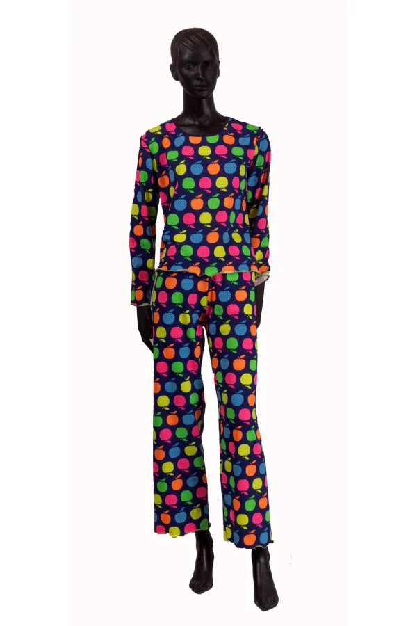 Pijama dama bumbac - APPLE