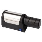 Ascutitoare electrica pentru cutite IdeallStore®, Power Sharpener, 2 grade, negru
