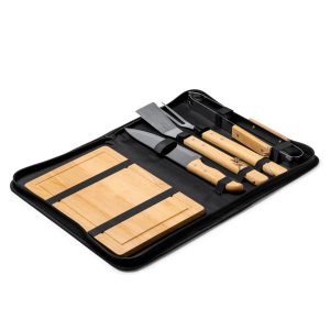 kit complet gratar cu tocator si spatula