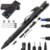 Pix tactic IdeallStore®, Comando Corps, multifunctional, aluminiu, 15.5 cm, negru