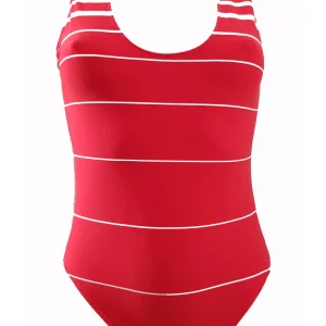 Costum de baie dama intreg, rosu - ANDREEA 01