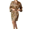Halat dama, imprimeu animal print, satin soft - Luiza