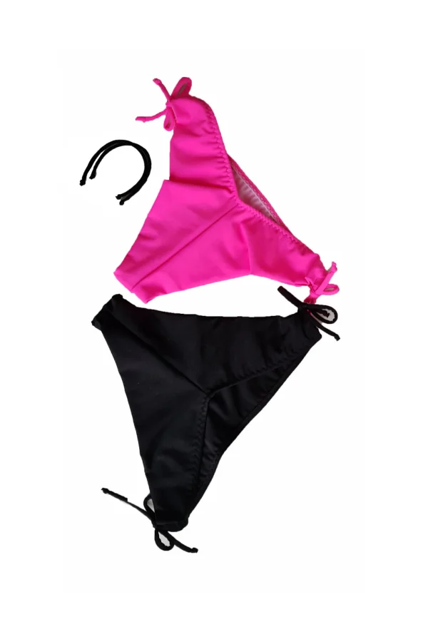 Set 2 buc slip brazilian reglabil, multicolor - BF lycra