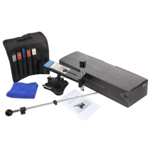 Sistem de ascutire cutite IdeallStore®, Best Chef, antiaderent, negru